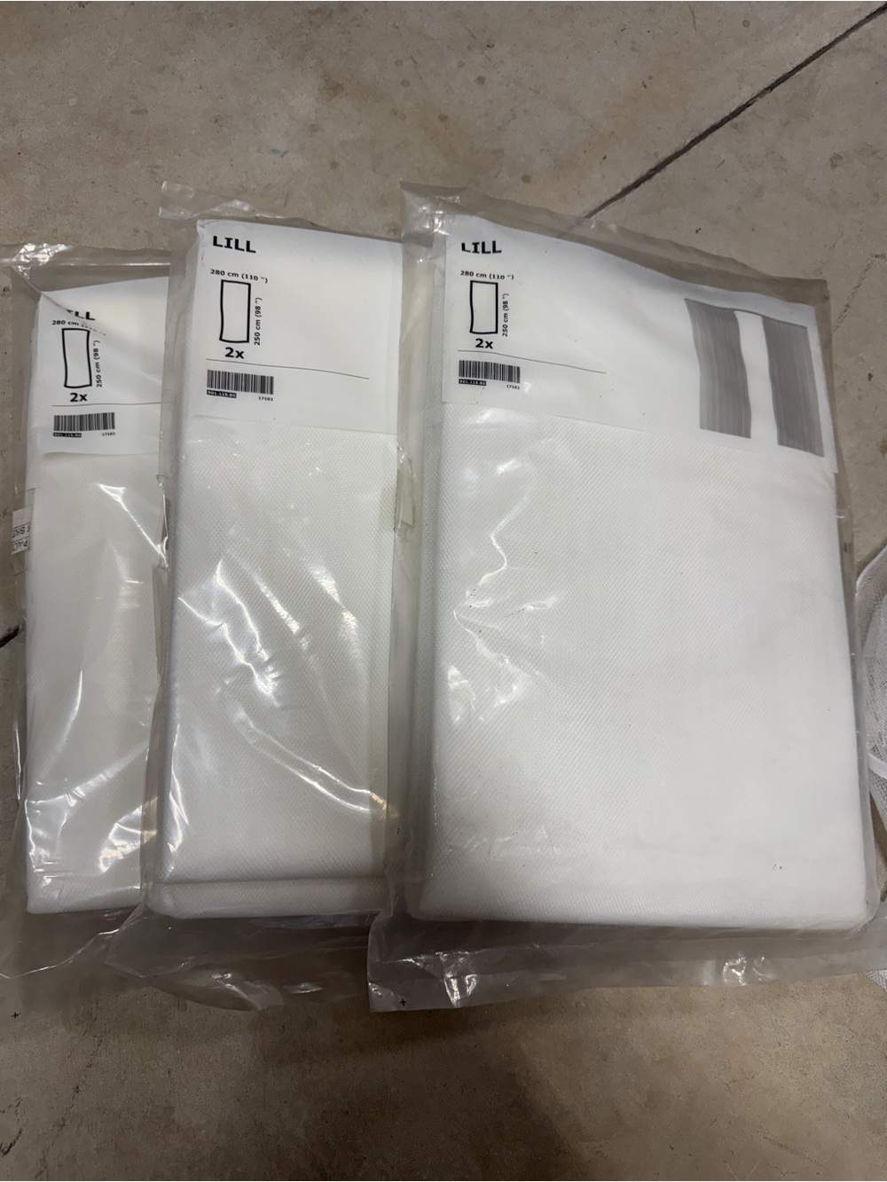 IKEA LILL White Sheer Curtain Panels (2-pack)